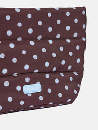 Polka Dot Pillow Pouch Makeup Bag in Brown & Blue Makeup Bags & Wash Bags Skinnydip London