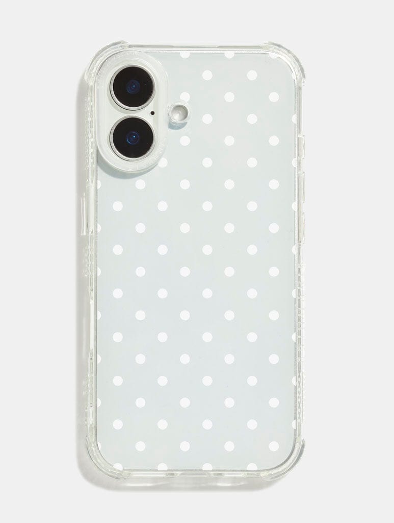 Polka Dot White Shock iPhone Case Phone Cases Skinnydip London
