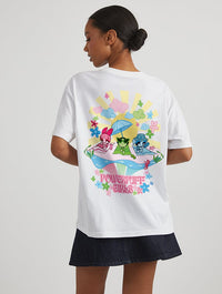 Powerpuff Girls Beach T-Shirt in Ecru Tops & T-Shirts Skinnydip London