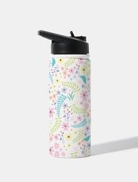Pretty Floral 18oz Stainless Steel Water bottle Water Bottles Skinnydip London