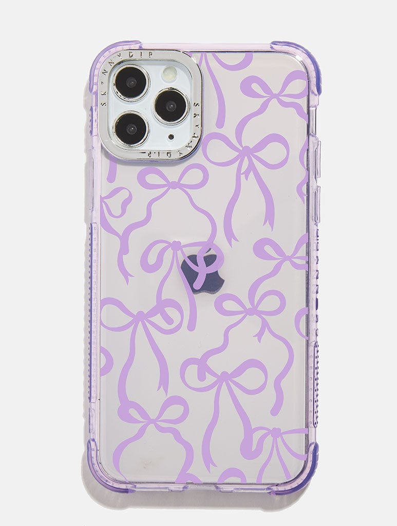 Purple Bows Shock iPhone Case Phone Cases Skinnydip London