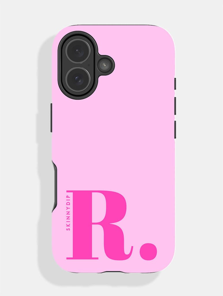 'R' Initial Pink Ultra Protective iPhone Case Phone Cases Skinnydip London