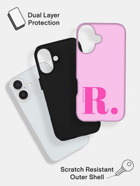 'R' Initial Pink Ultra Protective iPhone Case Phone Cases Skinnydip London