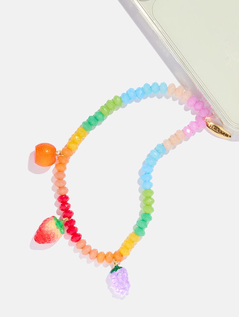 Rainbow Fruit Beaded Phone Strap Phone Grips Skinnydip London