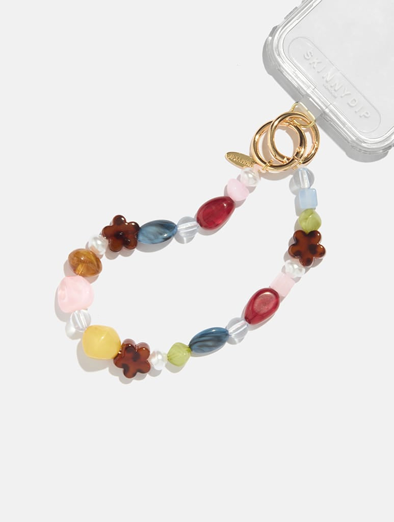 Rainbow Stones Beaded Strap Phone Grips Skinnydip London