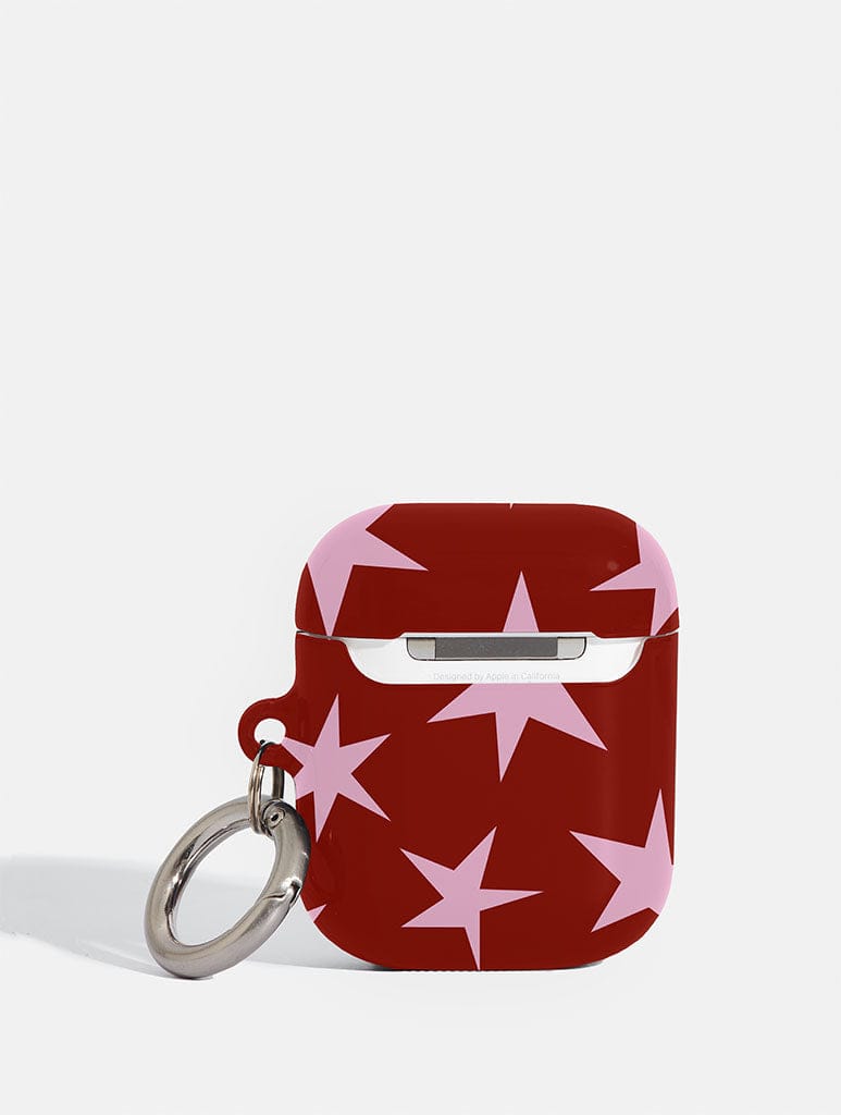 Red and Pink Ditsy Star AirPods Case AirPods Cases Skinnydip London