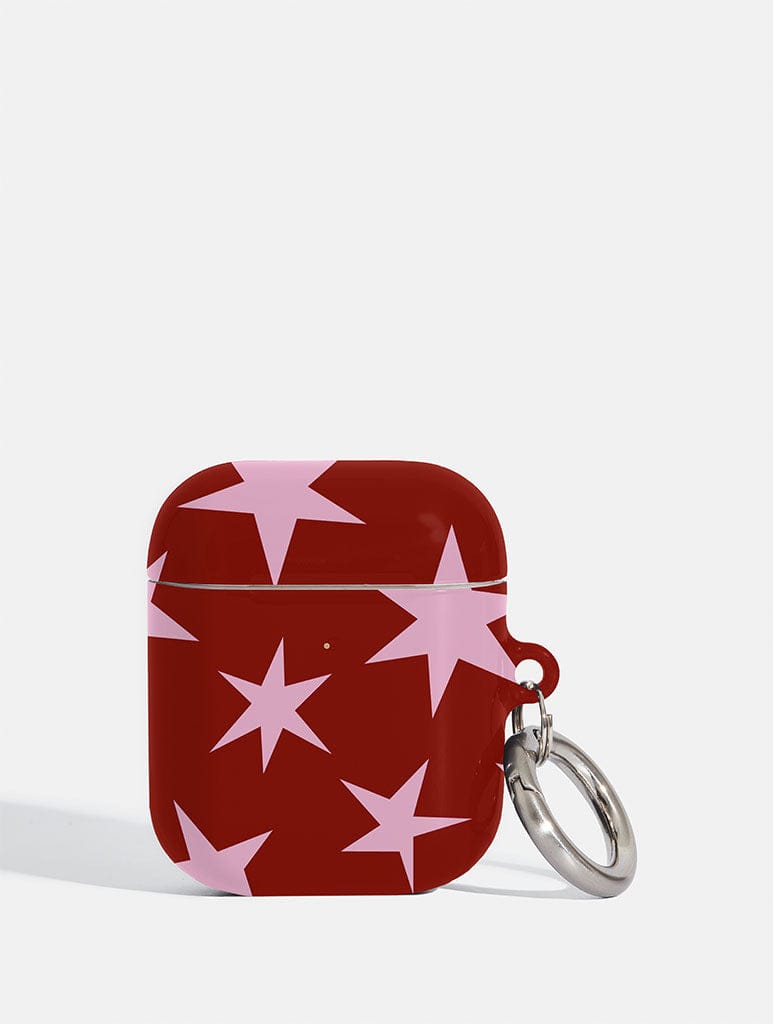 Red and Pink Ditsy Star AirPods Case AirPods Cases Skinnydip London