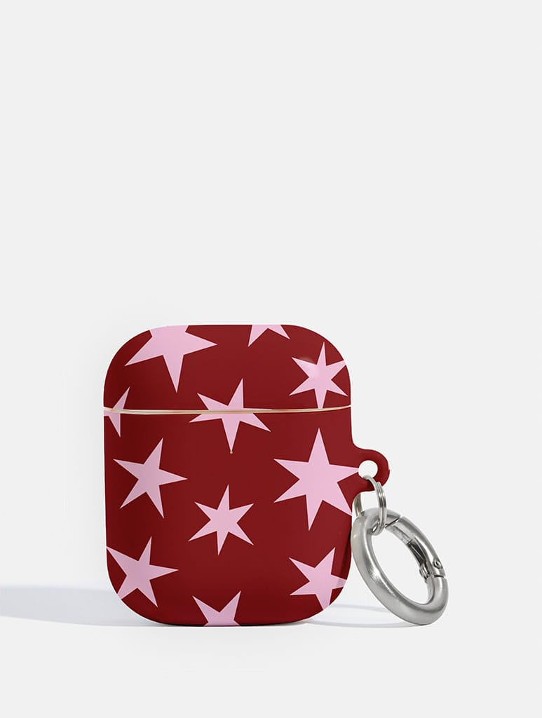 Red and Pink Ditsy Star AirPods Case AirPods Cases Skinnydip London