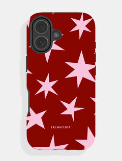 Red and Pink Ditsy Star Ultra Protective iPhone Case Phone Cases Skinnydip London