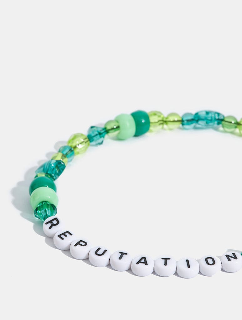 Reputation Green Beaded Phone Strap Phone Grips Skinnydip London