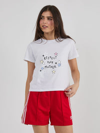 Respect Your Mother Baby T-Shirt In White Tops & T-Shirts Skinnydip London