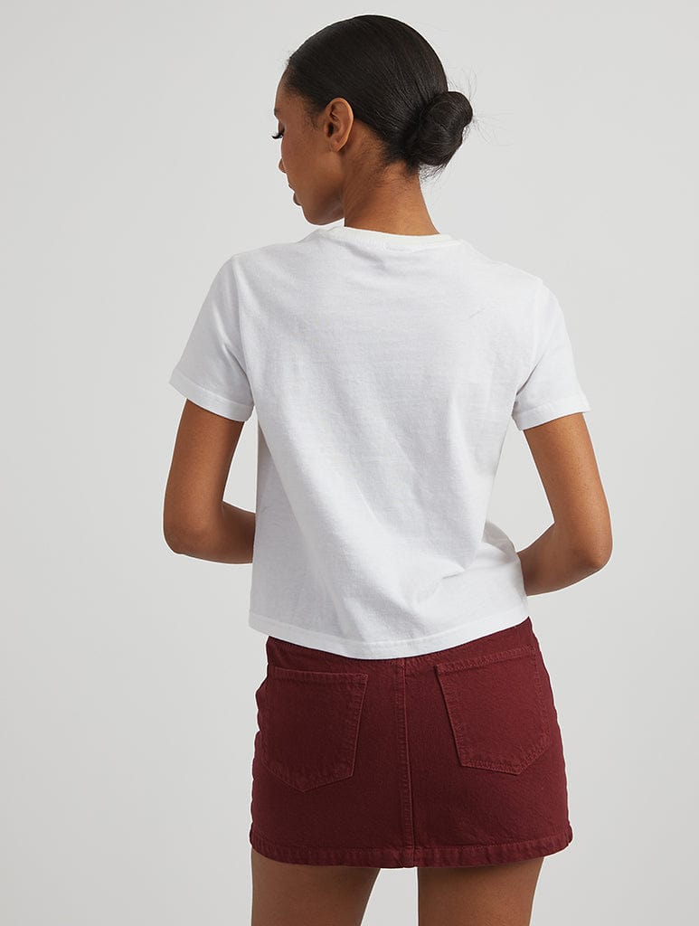 Ripe & Ready Baby T-Shirt in White Tops & T-Shirts Skinnydip London
