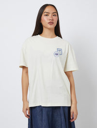 Rise And Shine Breakfast T-Shirt In White Tops & T-Shirts Skinnydip London