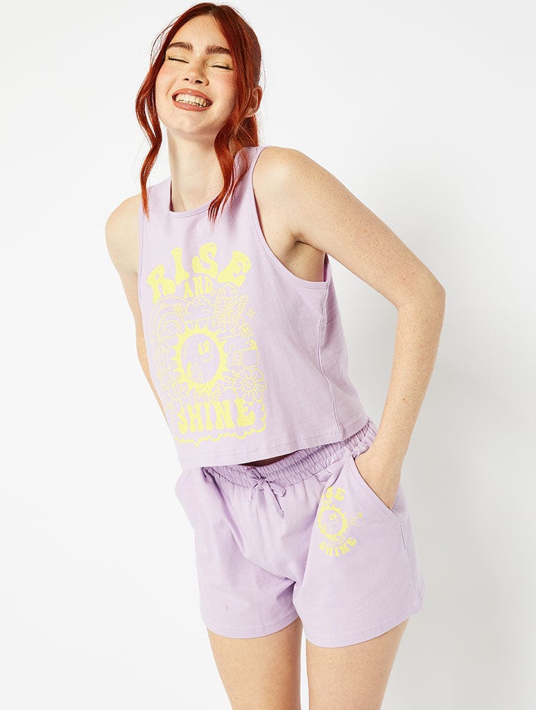 Rise & Shine Vest & Short Pyjama Set Lingerie & Nightwear Skinnydip London