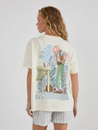 Roald Dahl x Skinnydip The BFG Poster T-Shirt In White Tops & T-Shirts Skinnydip London
