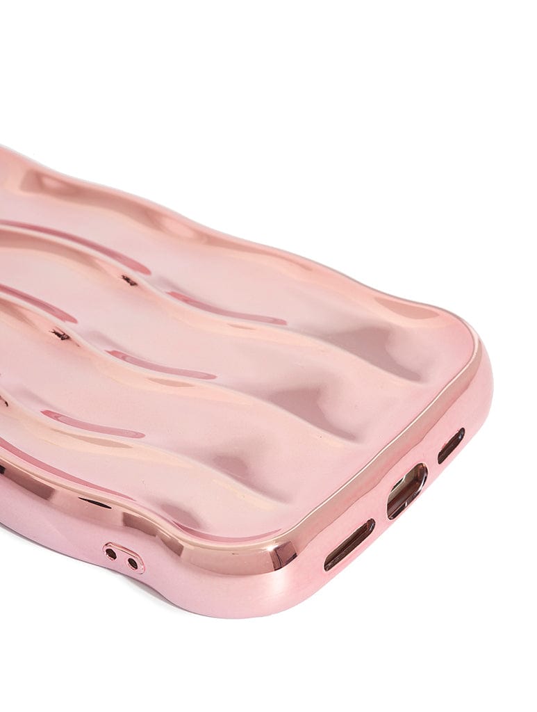 Rose Gold Chrome Ripple iPhone Case Phone Cases Custard London