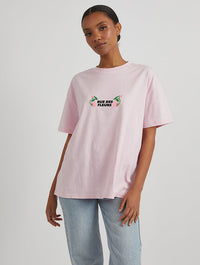 Rue De Fleurs T-Shirt In Pink Tops & T-Shirts Skinnydip London
