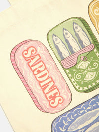 Sardine Tins Tote Bag Printed Tote Bags Skinnydip London