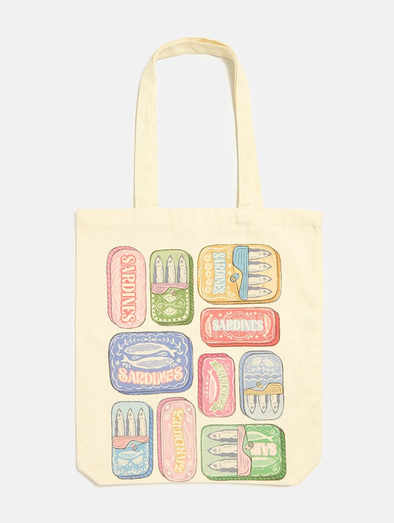Sardine Tins Tote Bag Printed Tote Bags Skinnydip London