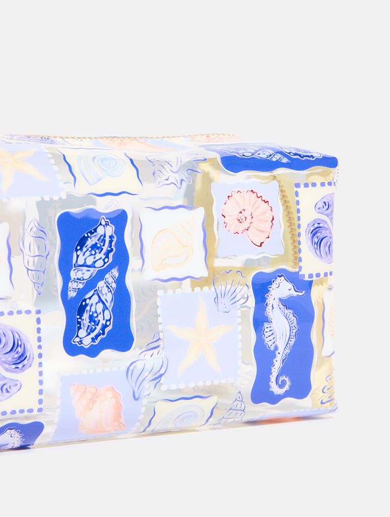 Sea Shell Stamps Makeup Bag Makeup Bags & Wash Bags Skinnydip London