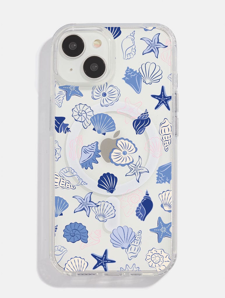 Sea Shells MagSafe iPhone Case | Blue Wireless Charging iPhone Cases Sea Shells MagSafe iPhone Case | Blue Wireless Charging iPhone Cases