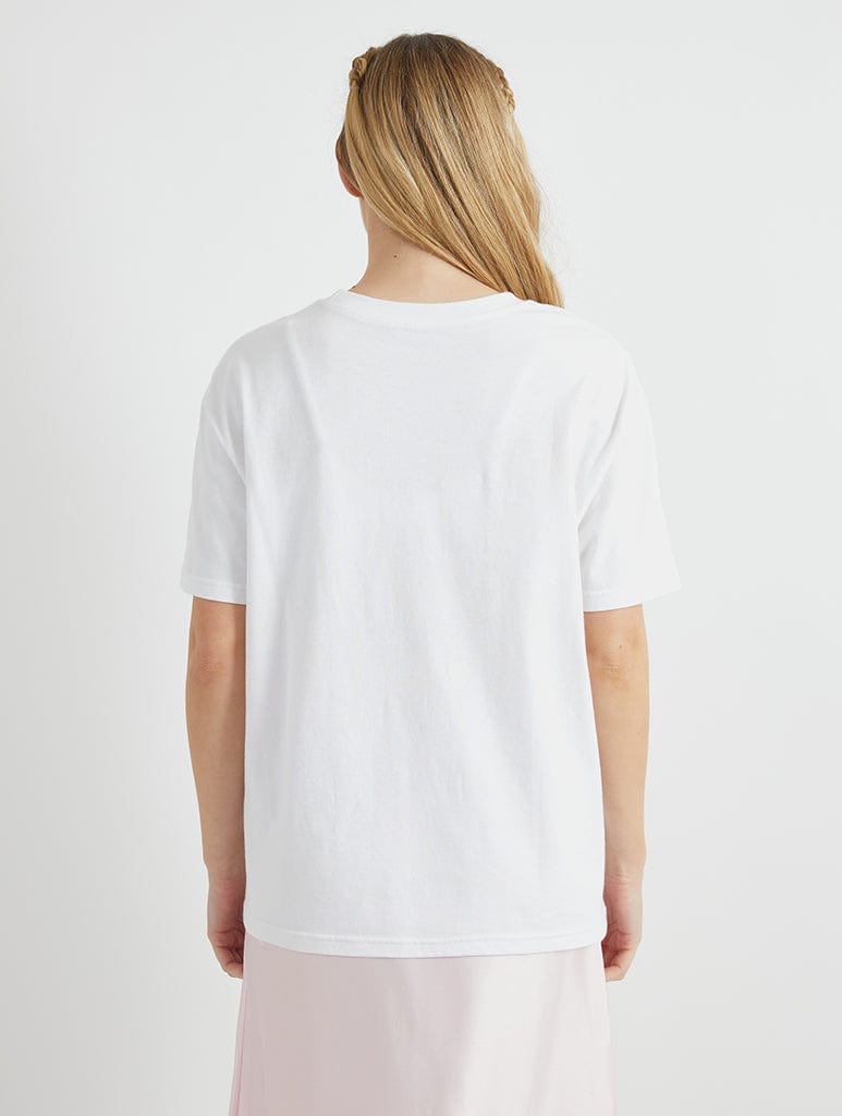 Self Care Sunday Dinner T-Shirt in Ecru Tops & T-Shirts Skinnydip London