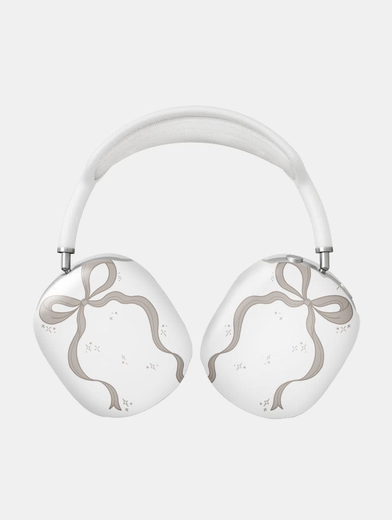 Single Neutral Bow AirPods Max Case in Gloss AirPods Cases Skinnydip London