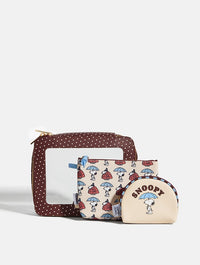 Snoopy Rainy Season Makeup Bag 3pc Set Makeup Bags & Wash Bags Skinnydip London