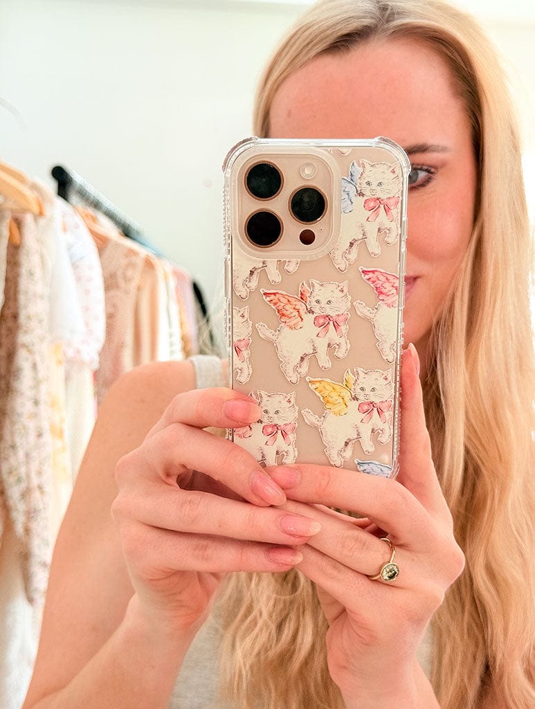 Sophie Amelia Creates x Skinnydip Angel Kittens Shock iPhone Case Phone Cases Skinnydip London