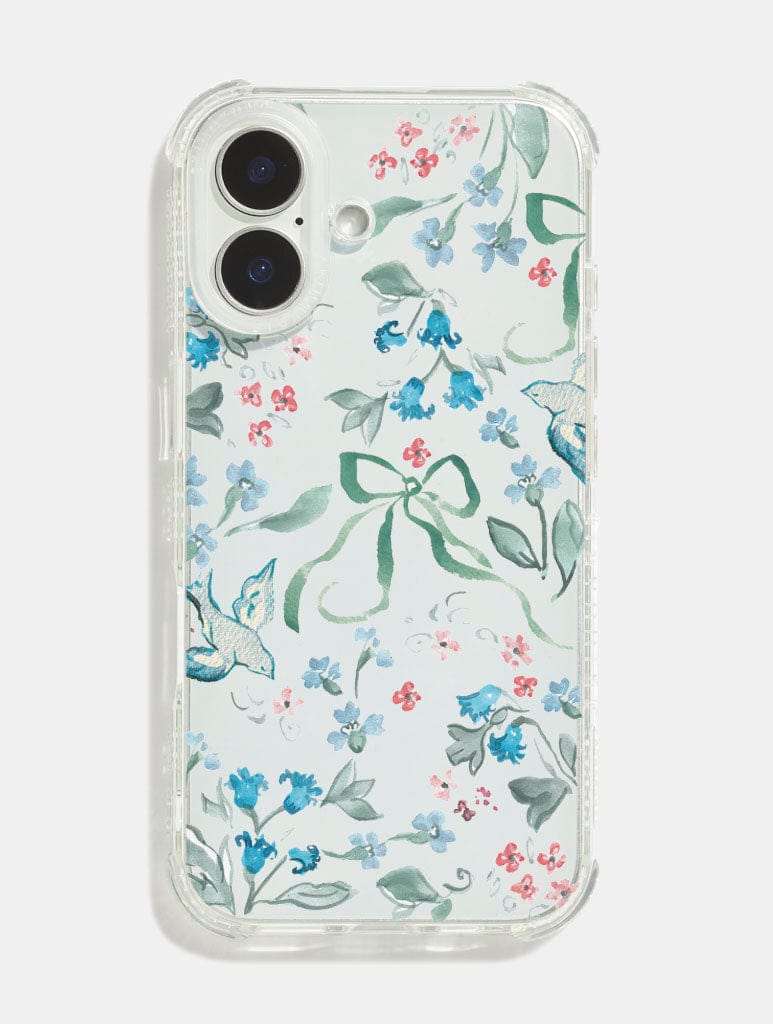 Sophie Amelia Creates x Skinnydip Blue & Coral Meadow Shock iPhone Case Phone Cases Skinnydip London