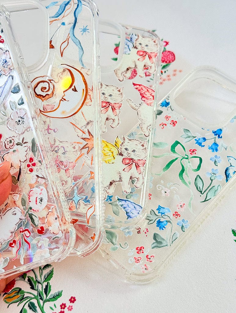 Sophie Amelia Creates x Skinnydip Blue & Coral Meadow Shock iPhone Case Phone Cases Skinnydip London