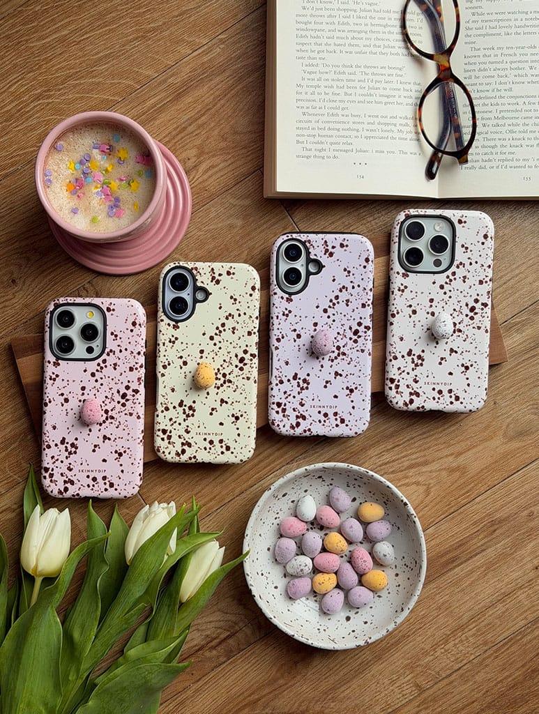 Speckled Egg Beige Ultra Protective iPhone Case Phone Cases Skinnydip London