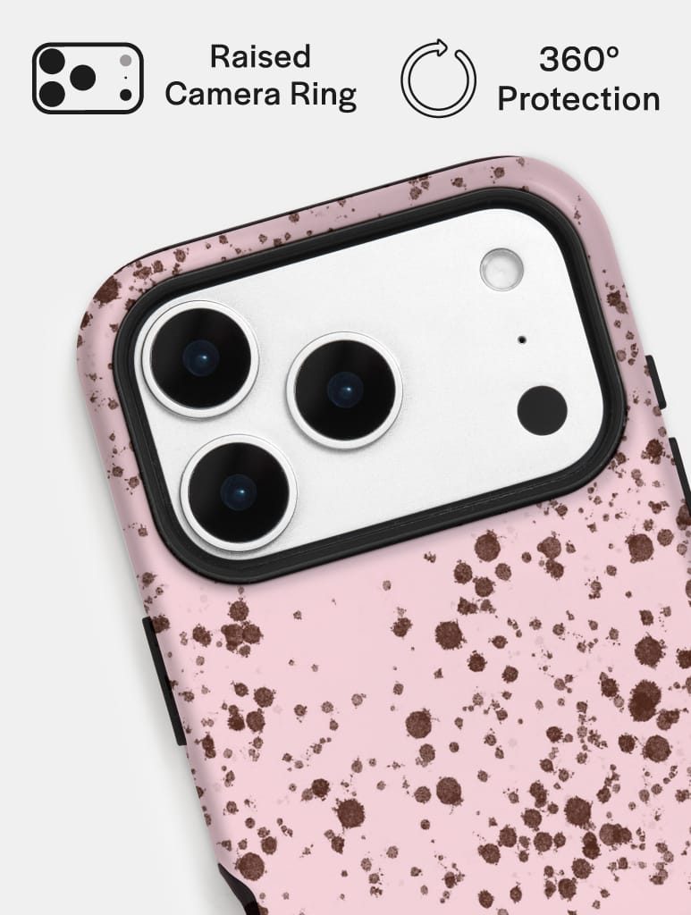 Speckled Egg Pink Ultra Protective iPhone Case Phone Cases Skinnydip London