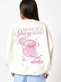 Spicy Margs Sweatshirt in Ecru Hoodies & Sweatshirts Skinnydip London