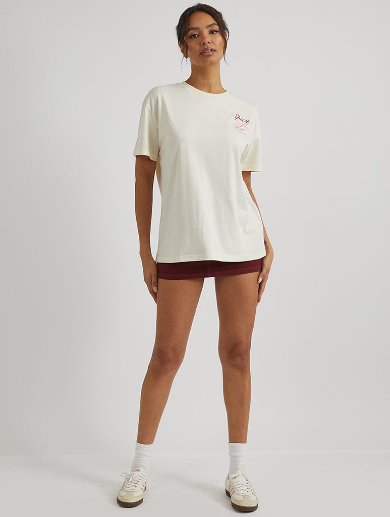 Spicy Margs T-Shirt in Ecru Tops & T-Shirts Skinnydip London