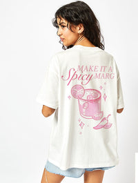 Spicy Margs T-Shirt in Ecru Tops & T-Shirts Skinnydip London