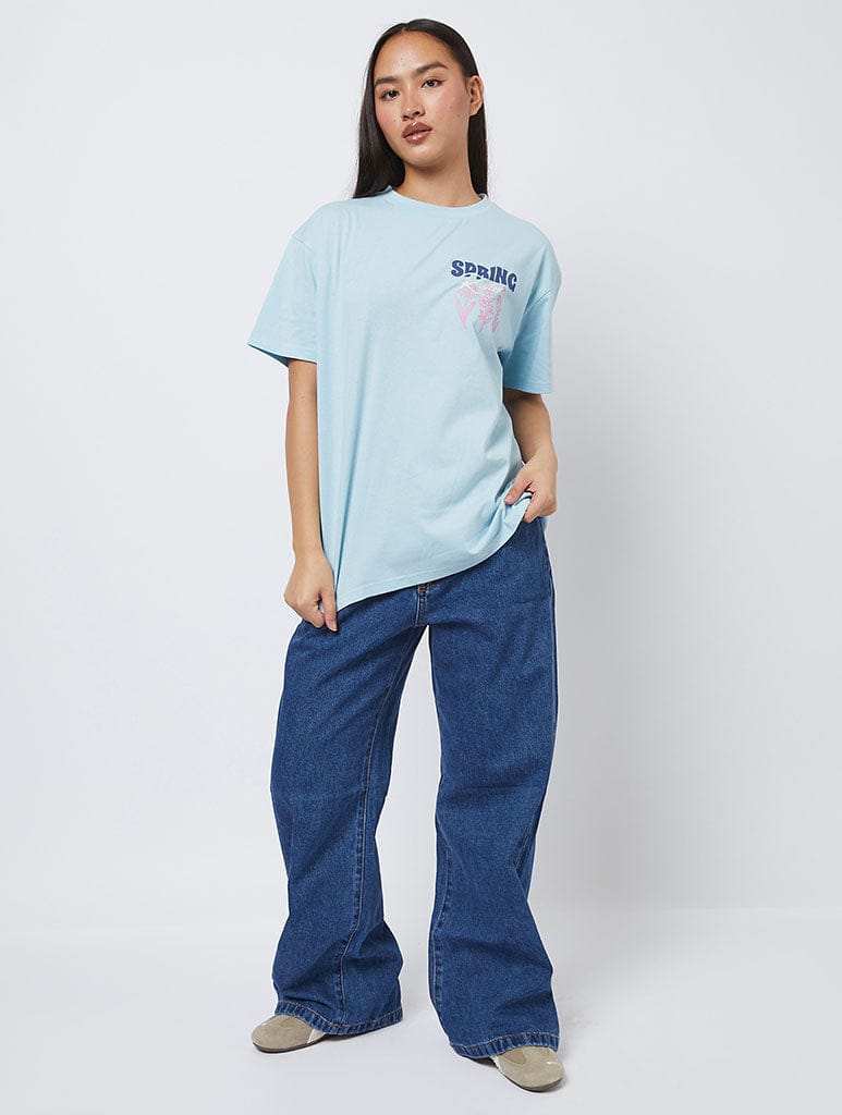 Spring Riviera Blue T-Shirt Tops & T-Shirts Skinnydip London