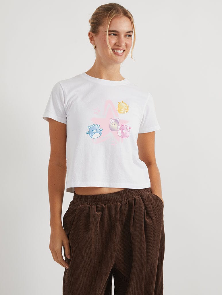 Squishmallows Star Baby T-Shirt In White Tops & T-Shirts Skinnydip London