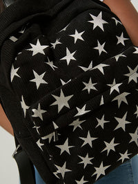 Star Embroidered Black Backpack Backpacks Skinnydip London