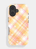 Starry Tartan Citrus Ultra Protective iPhone Case Phone Cases Skinnydip London