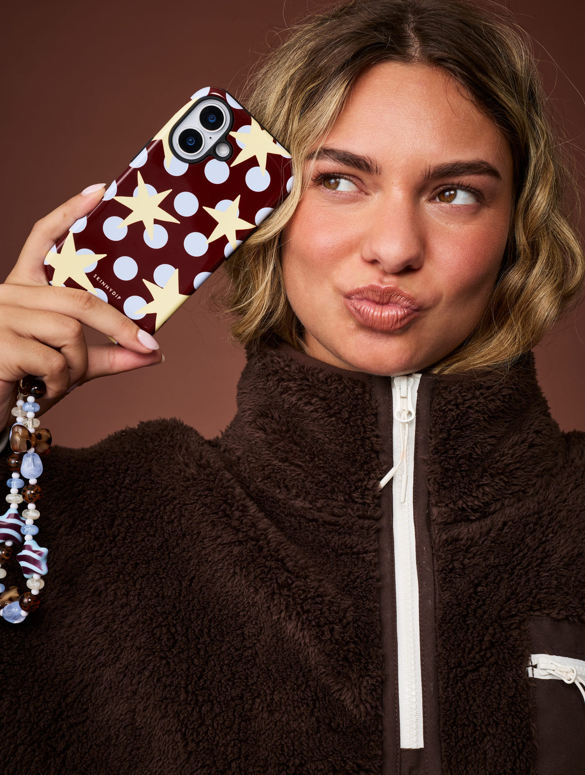 Stars and Spots Blue Brown And Yellow Ultra Protective iPhone Case Phone Cases Skinnydip London