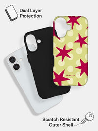 Stars and Spots Green and Magenta Ultra Protective iPhone Case Phone Cases Skinnydip London