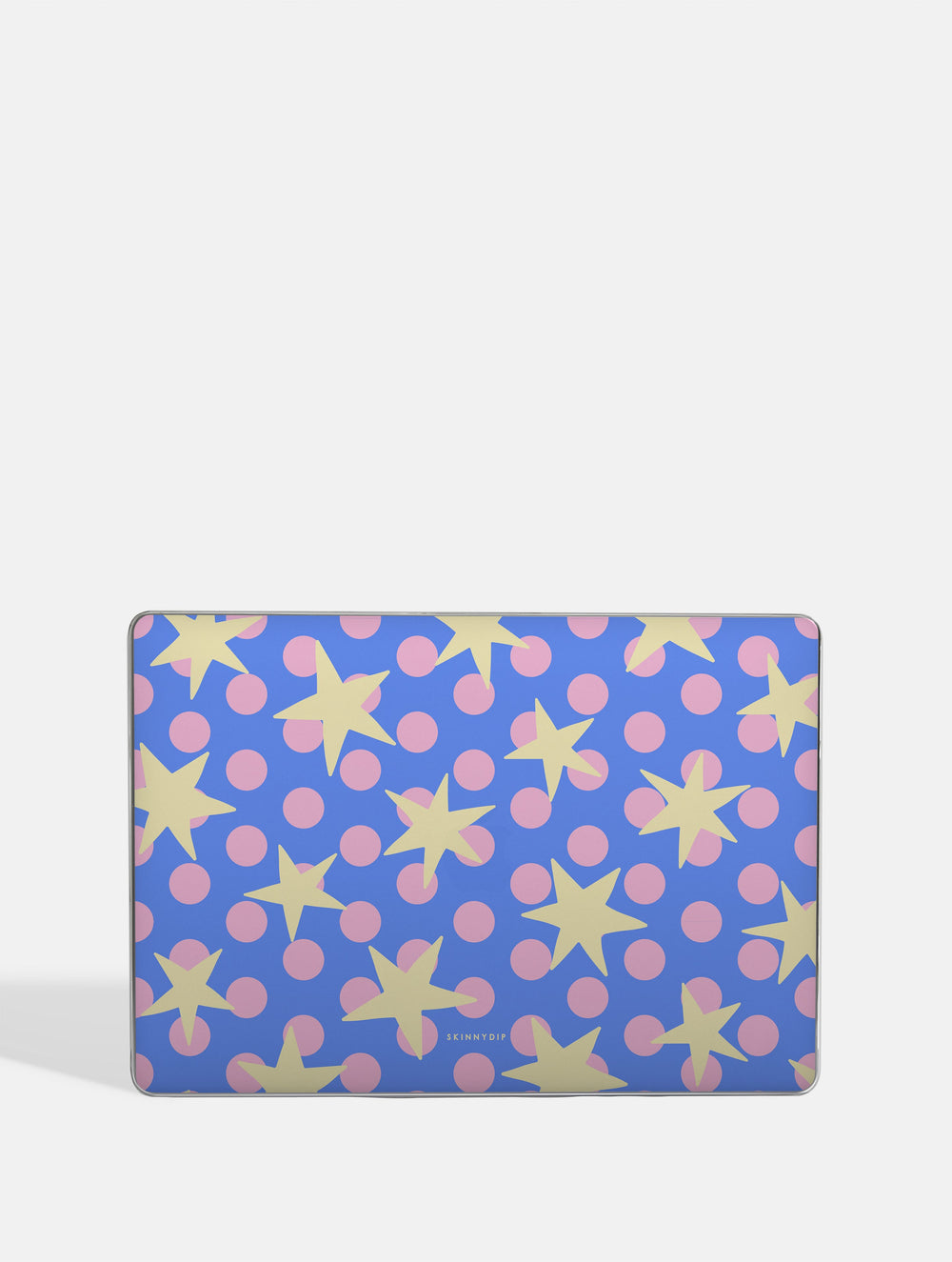 Stars and Spots Pink Yellow and Blue MacBook Case Laptop Cases Skinnydip London