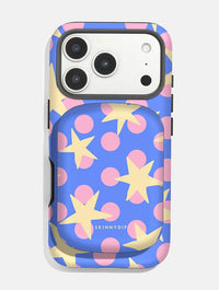 Stars and Spots Pink Yellow and Blue Portable Magsafe Charger Portable Chargers Skinnydip London