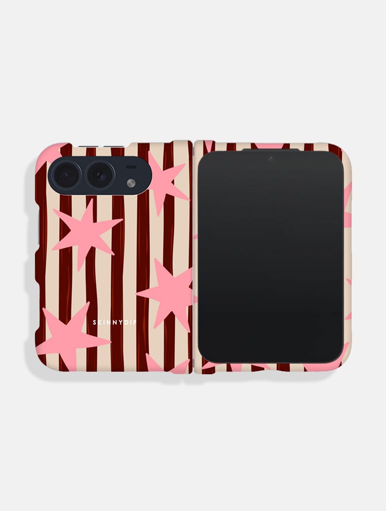 Stars and Stripes Pink and Brown Impact Resistant iPhone Duo Case Phone Cases Skinnydip London
