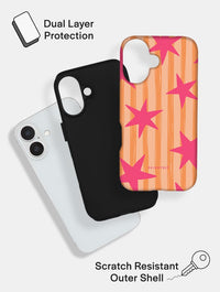 Stars and Stripes Pink and Orange Ultra Protective iPhone Case Phone Cases Skinnydip London