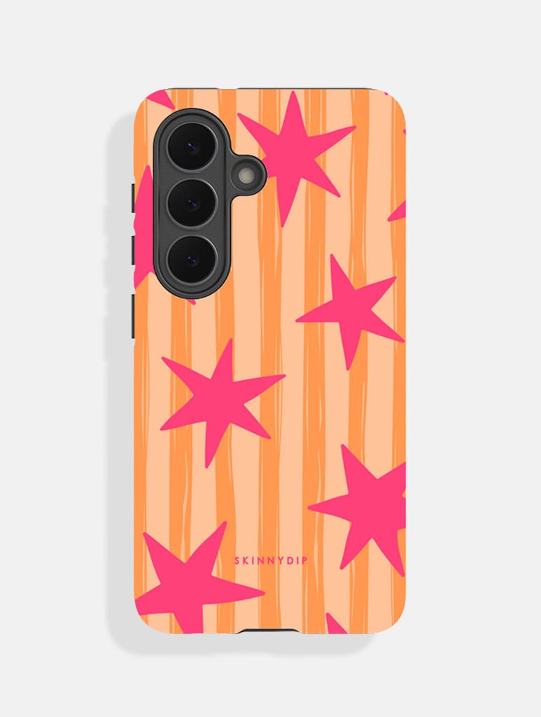 Stars and Stripes Pink and Orange Ultra Protective Samsung Case Phone Cases Skinnydip London