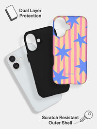 Stars and Stripes Pink Yellow and Blue Ultra Protective iPhone Case Phone Cases Skinnydip London
