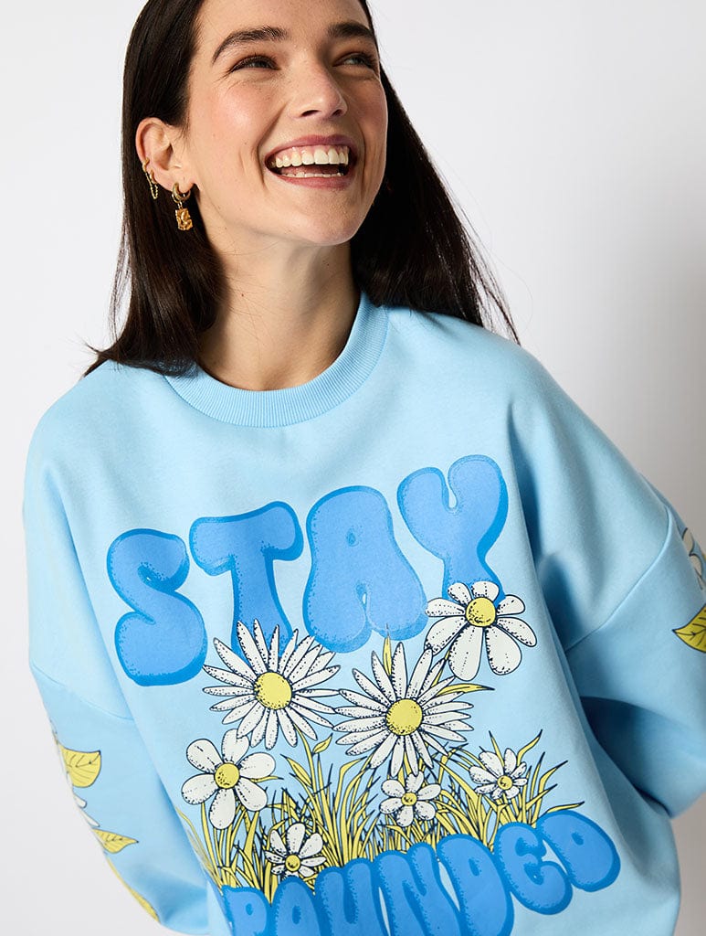 Stay Grounded Oversized Sweatshirt Hoodies & Sweatshirts Skinnydip London