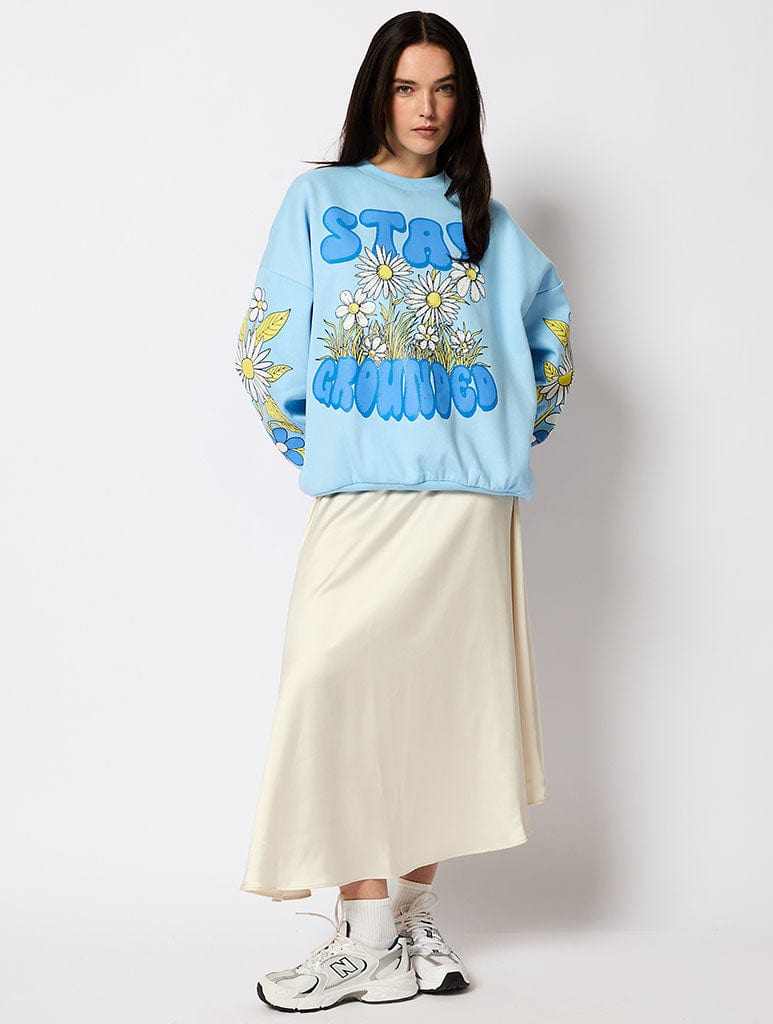 Stay Grounded Oversized Sweatshirt Hoodies & Sweatshirts Skinnydip London